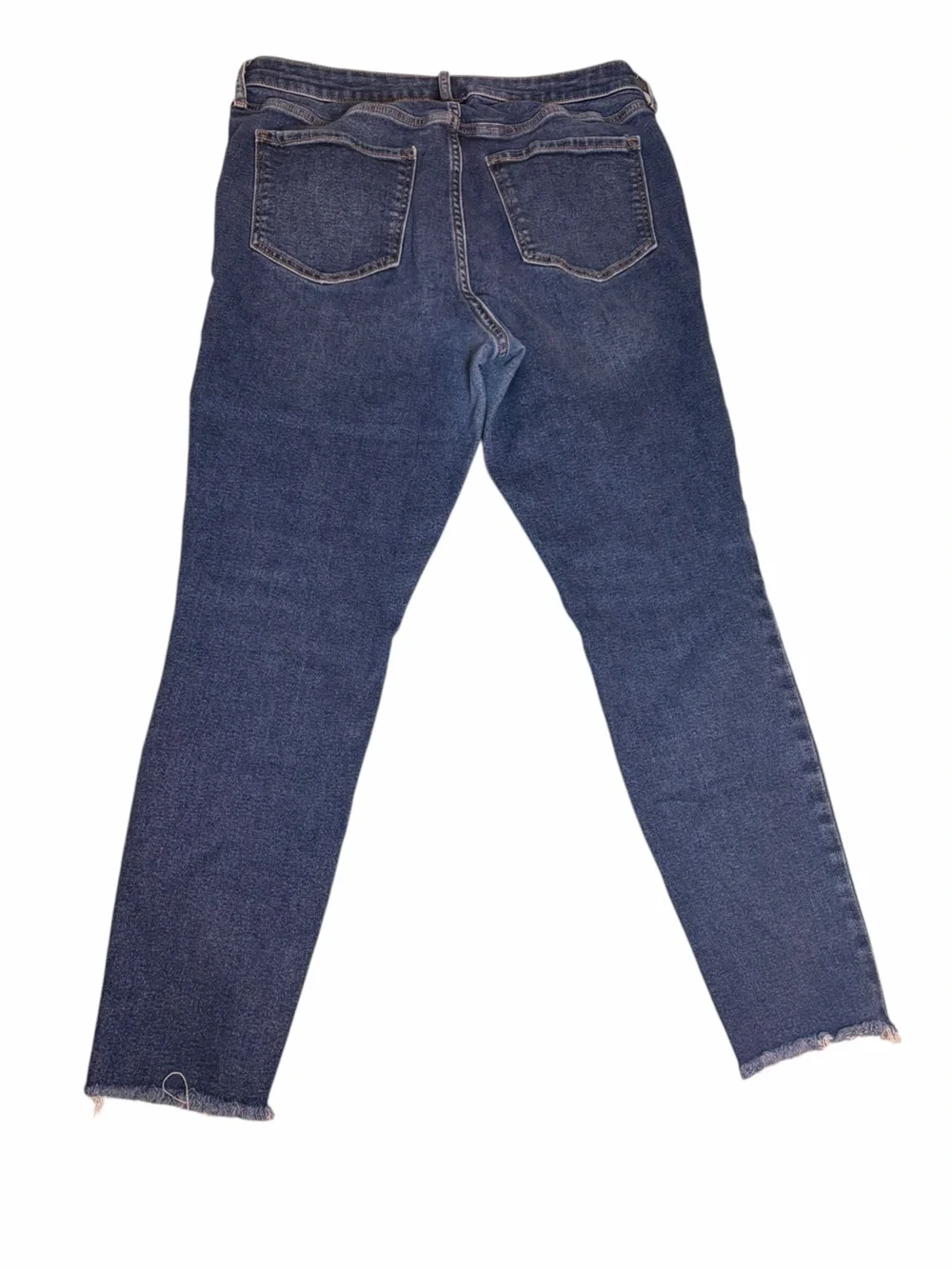 Old Navy High Rise Rockstar Super Skinny Stretch Dark Rinse Distressed Jeans 14